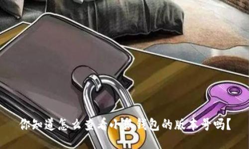 你知道怎么查看小狐钱包的版本号吗？