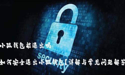小狐钱包能退出吗

如何安全退出小狐钱包？详解与常见问题解答